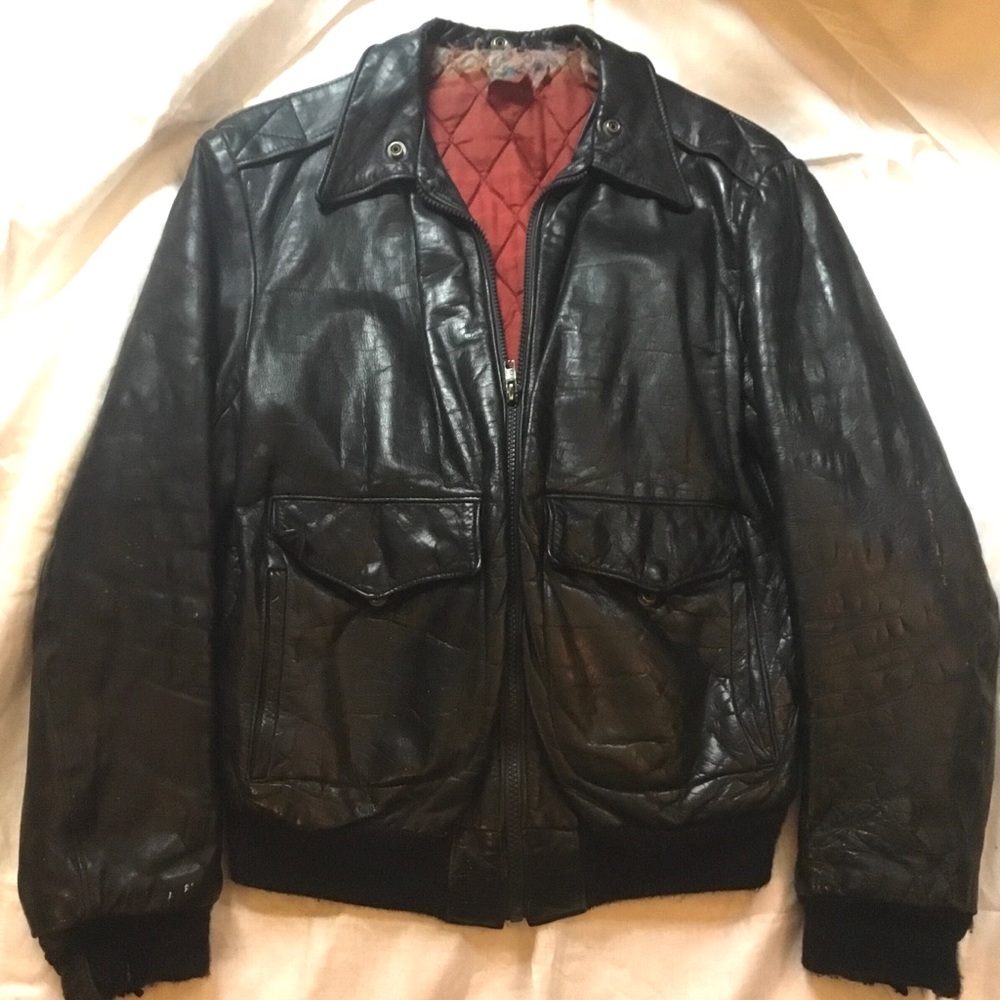 GRUNGE! Black leather jacket, HARDCORE